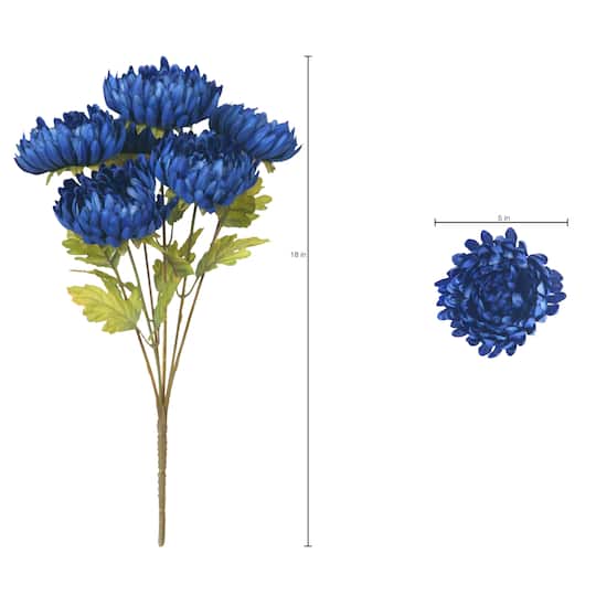 18" Navy Ball Mum Bush by Ashland®